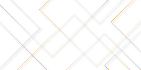 Modern minimal and clean white gold background with geometrical and white with triangle background, Abstract white Pattern realistic line wave geometric shape technology concept geometric line vector