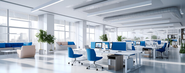 office, interior, room, business, chair, table, furniture, empty, desk, design, meeting, conference, computer, inside, work, window, chairs, indoors, seat, 3d, architecture, building, hall, floor