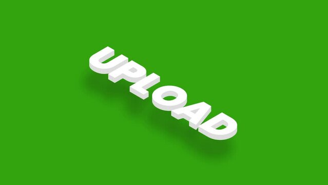 upload isometric animation on green screen.