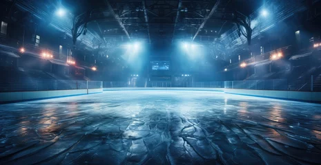 Fotobehang a hockey rink with light sources © Photo And Art Panda