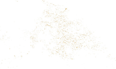 Abstract luxury golden confetti glitter and dust falling down on transparent background. Shiny glittering dust background.