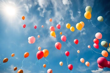 balloons in sky