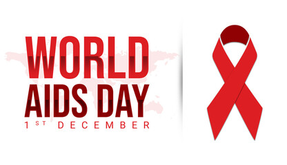 World AIDS day on December 1. Aids Awareness design for poster, banner