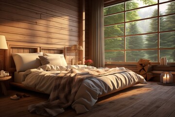 Obraz premium bedroom in hotel