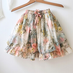 summer colorful skirt on hanger