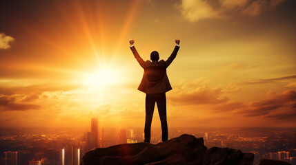 Fototapeta premium A Dynamic Background Illustrating the Journey to Success.