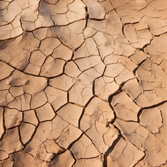 Dry cracked desert. The global shortage of water on the planet. Global warming and greenhouse effect concept.