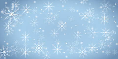 Fototapeta na wymiar Snowflakes winter background. Vector illustration