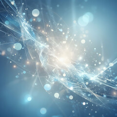 Fototapeta premium Abstract Light Blue Blurred Lighting Spots