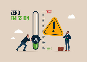 Poor  quality emission. Modern vector illustration in flat style 