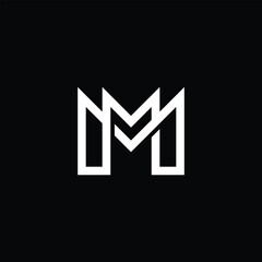MM letter initial logo design