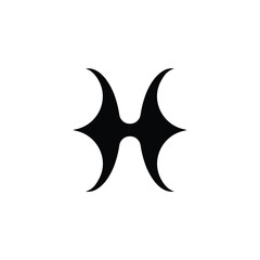 modern letter H initial logo design