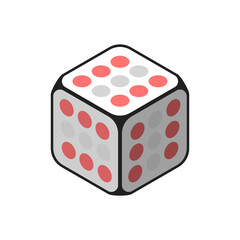 Dice. Gaming activity. Vector illustration