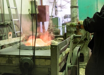 Melting of non-ferrous alloys in an induction furnace of a foundry shop of metallurgical plant