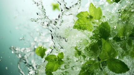 summer water soda drink minty illustration leaf green, lemon glass, bubble juice summer water soda drink minty