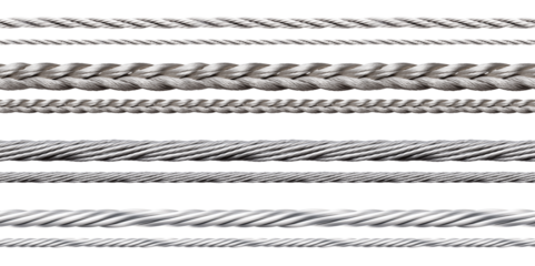 Cable - Wire - Cord - String - Rope - seamless pattern - Isolated Transparent PNG - Silver, Metal, Iron, Steel - Various Shapes and models