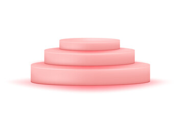 Podium Valentine soft pink 3d simple illustration