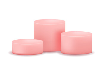 Podium Valentine soft pink 3d simple illustration