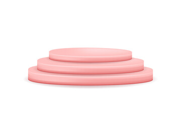 Podium Valentine soft pink 3d simple illustration