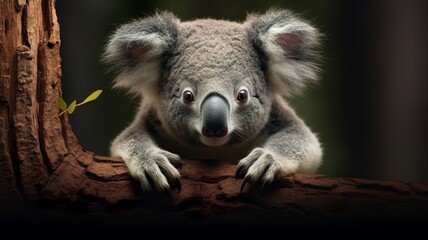 Koala, Minimalistic Professional Portrait, Generative AI