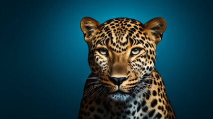 Leopard, Minimalistic Professional Portrait, Generative AI