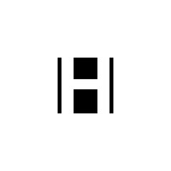 Hospital Sign icon isolated on white background  