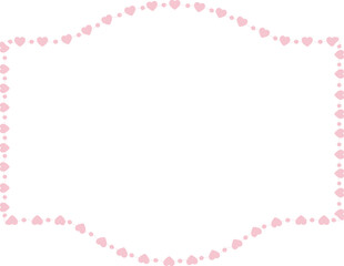 Heart Frame cute pink pastel decoration love pattern classic romantic horizontal vintage frames flower floral border art Elements design border decoration element decor