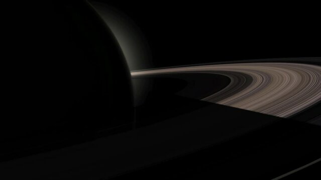 Saturn in 4k. Flyby of the planet and the rings
