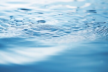Close-Up of Water Droplets on the Surface of a Body of Water