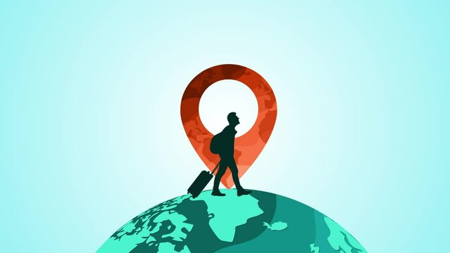 Happy New Year 2024 Travel or tourism concept. World tourism day 2024. 2024 new year video.