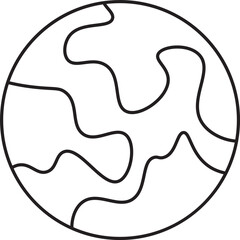 Planet Line Icon