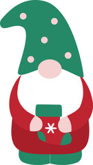 Christmas Gnome Flat illustration