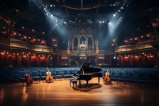 Generative AI - A music hall, philharmonic hall