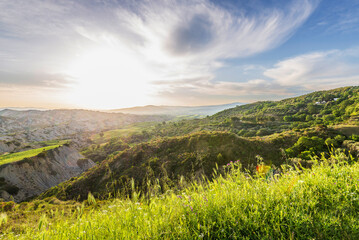 lucani countryside landscpe during the springtime, Basilicata, Italy