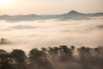 sunset in the mountains