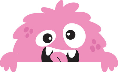 Cute Monster Peeking or Holding