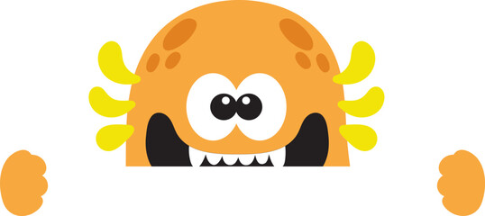 Cute Monster Peeking or Holding