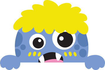 Cute Monster Peeking or Holding