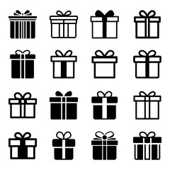 Set of gift box icon. Pictogram vector design.