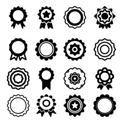 Set of rosette icon. Pictogram vector design.