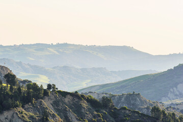 Fototapeta na wymiar lucani countryside landscpe during the springtime, Basilicata, Italy