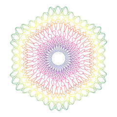 Roseta guilloche. Trazo editable