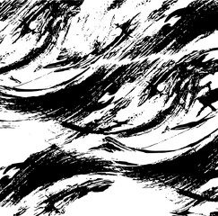 Vector brush sroke texture. Distressed uneven grunge background. Abstract distressed vector illustration. Overlay over any design to create interesting effect and depth. Black isolated on white. EPS10