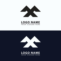 The logo with the initial letter M looks like a mountain. Initial letter M logo.