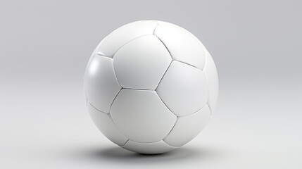 ballon de football blanc sur fond blanc