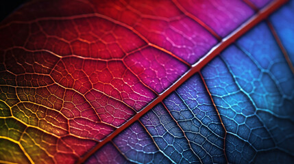 Fototapeta premium Macro photography of leaf. 