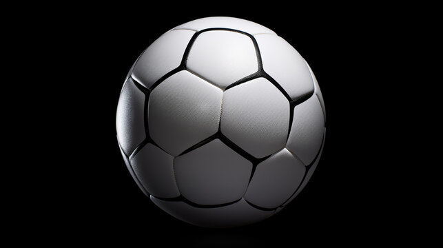 ballon de football blanc sur fond noir