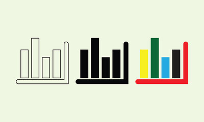 Fototapeta premium Business industry data level icon set.
