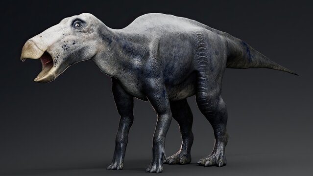 Shantungosaurus render of background. 3d rendering
