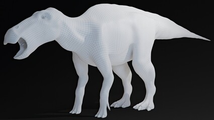 Shantungosaurus render of background. 3d rendering - obrazy, fototapety, plakaty